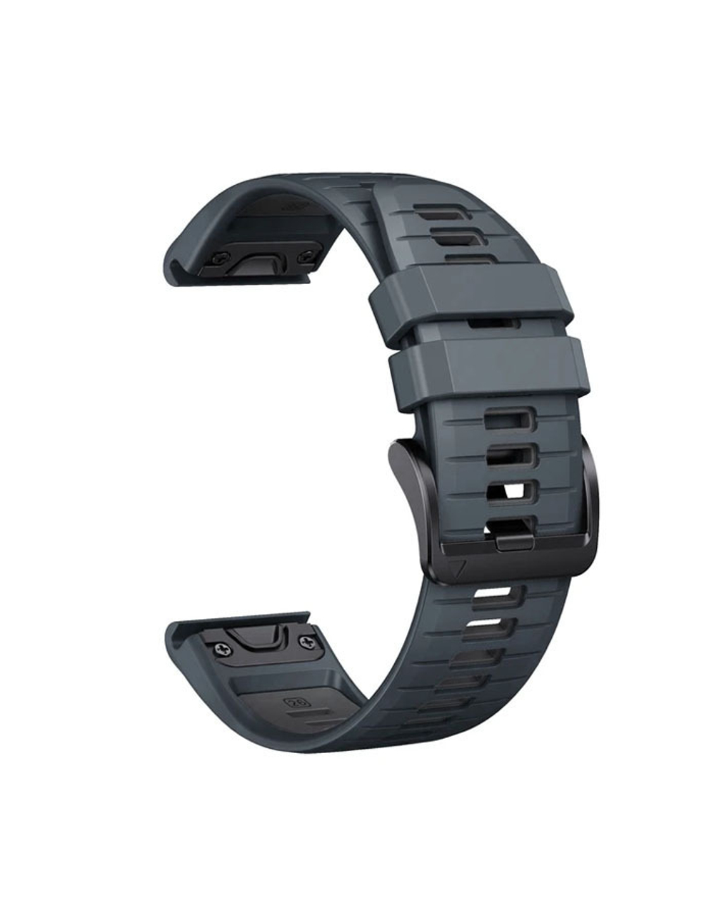 Ремешок силиконовый QuickFit 22 мм. для Garmin Fenix 7 PRO/7/6/5/5 plus, Quatix 5, MARQ, Forerunner 935 / 945, instinct, instinct 2 Синий гранит/Серый