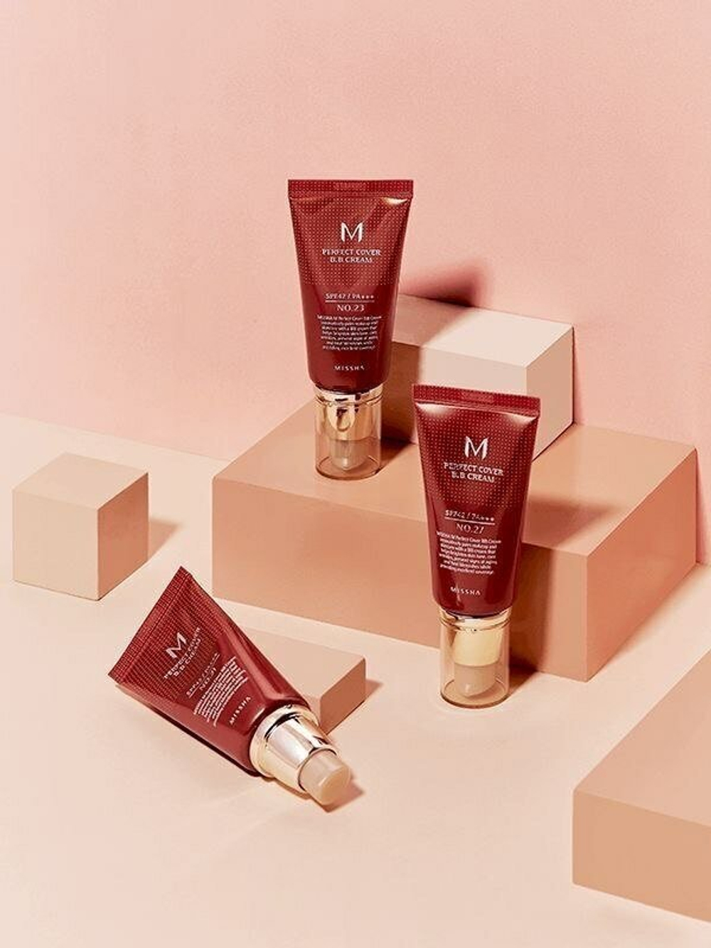 Тональный крем для лица ББ-крем Missha M Perfect Cover BB Cream SPF42  №27 50 мл.