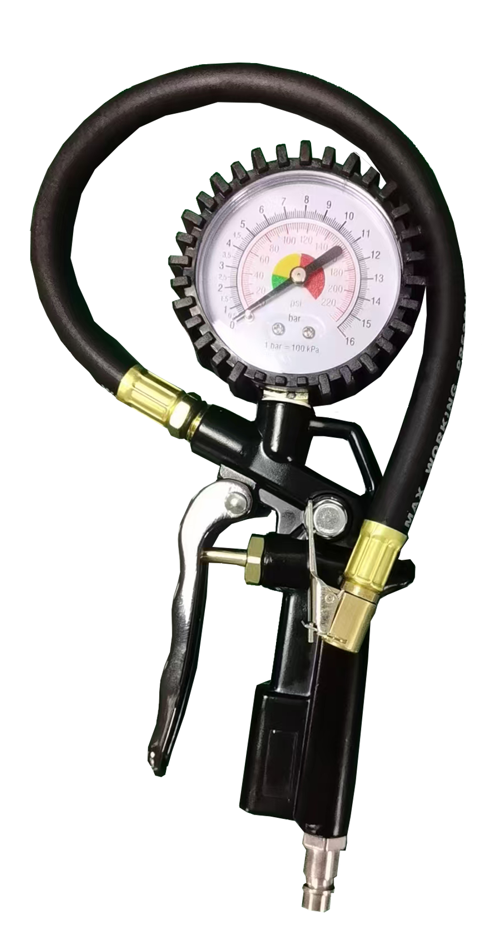 KraftWell KRWTG-A5 Пистолет с аналоговым манометром 16 бар