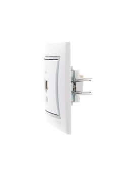 Розетка компьютерная 1-м СП Mira RJ45 бел./сер. LEZARD 701-0215-139