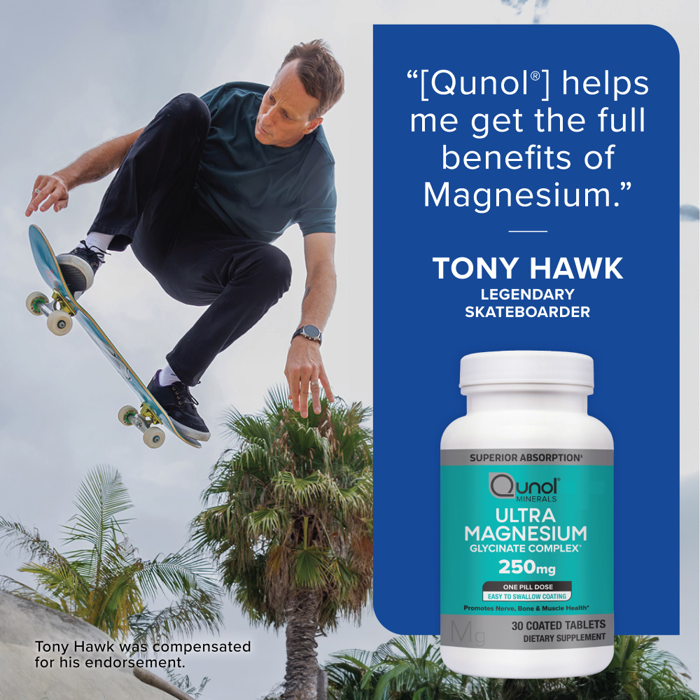 Qunol, Ultra Magnesium, 250 мг, 30 таблеток, покрытых оболочкой