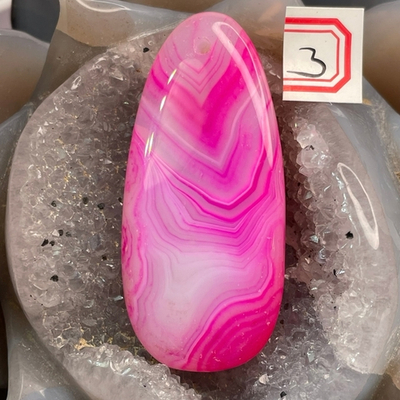 37532 Агат цветной тон. Кулон 45-52м