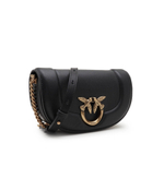 Кожаная сумка через плечо ROUND CLICK BAGUETTE BABY VITE Pinko - черный(101971 A0QO)