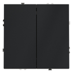 Выключатель встраиваемый VOLTUM S70 двухклавишный 10А, (графит)