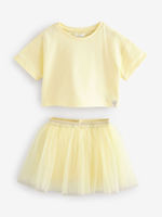 Футболка и юбка в комплекте для девочки Next E71-366, Светло-желтый