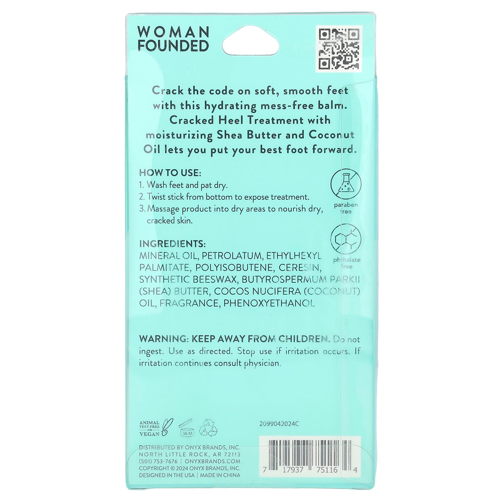 Onyx Professional, Увлажняющий карандаш для пяток, эвкалипт и мята, 75 г (2,64 унции)