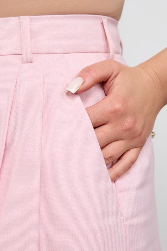 Шорты со складками, розовый