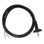 Шнур сетевой Energy Series, ПВС, 1,5 м, 2 x 1 мм, с неразборной вилкой, черный, Denzel