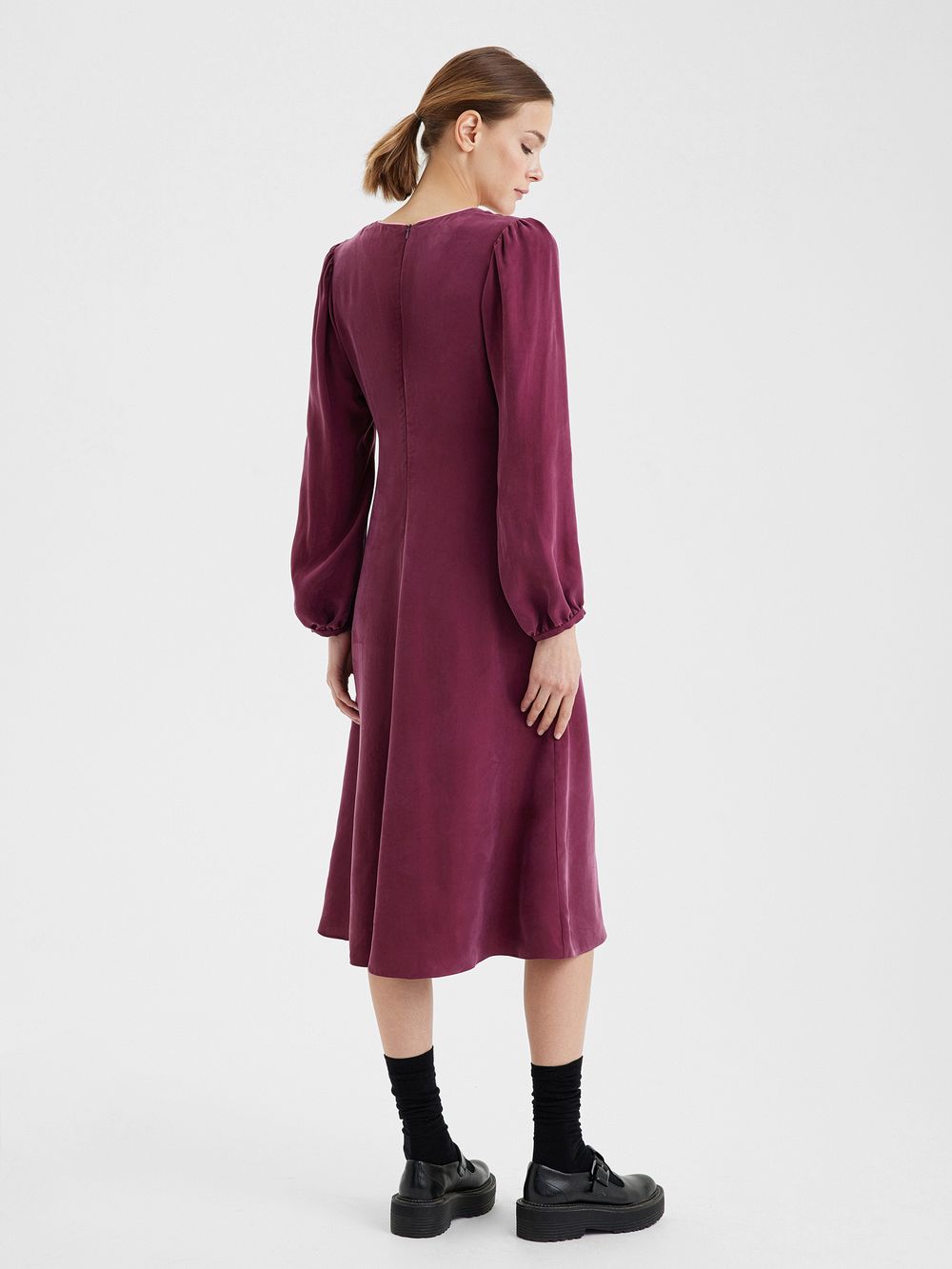 Платье ГРЭЙС бордового цвета