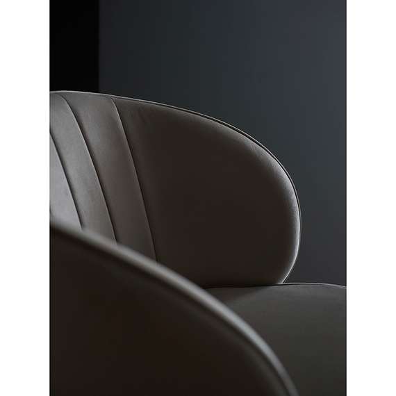 Стул Coral, серо-бежевый велюр с золотыми ножками