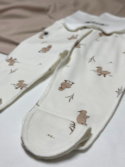 Ползунки швы наружу Утята Экрю RinaAmari