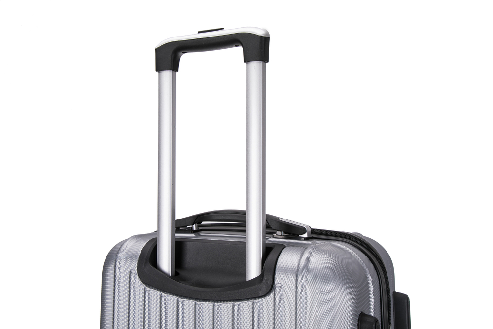 Большой чемодан L'Case Krabi, серебристый