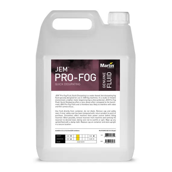 MARTIN JEM Pro-Fog Fluid, Extra Quick Dissipating