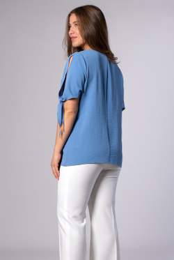 Блузка женская 3967ВП, Серо-голубой #30СГ093967ВП