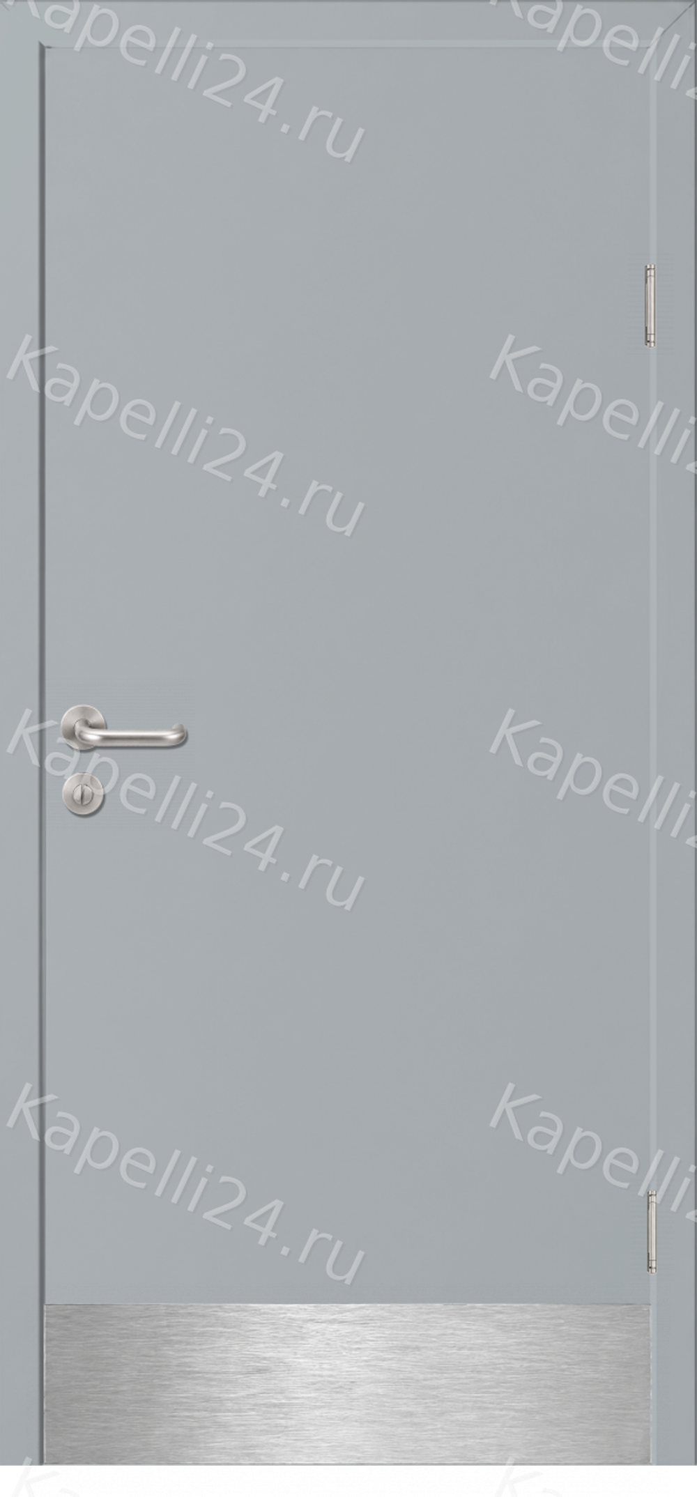 Влагостойкая Дверь Капель однопольная Оконный серый RAL 7040 Отбойная пластина из нержавеющей стали