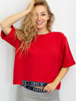 Женская футболка свободного силуэта (Размер: S) (Цвет: красный)