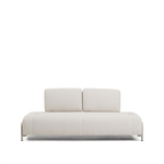 2-местный модуль дивана Compo из шенилла цвета экрю с бежевым каркасом, 200 см