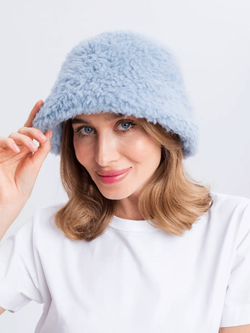 Панама теплая из шерсти мериноса, светло-голубая, SilverFox