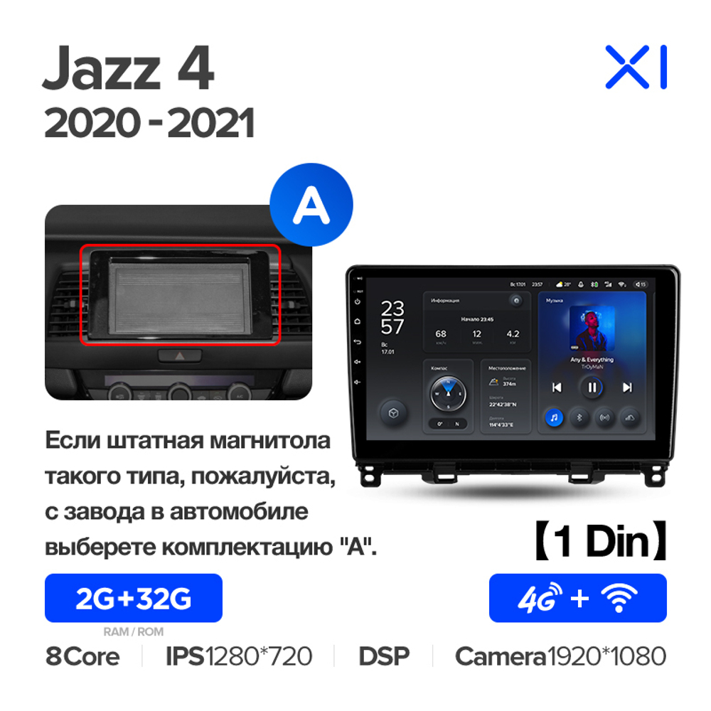 Teyes X1 10,2" для Honda Jazz 4 2020 - 2021