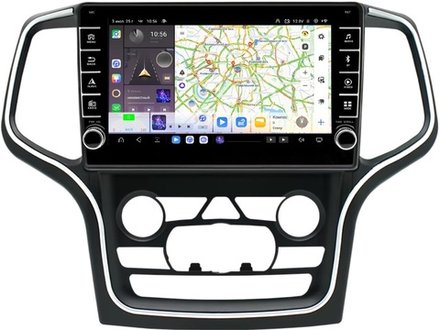 Магнитола для Jeep Grand Cherokee WK2 2013-2021 (взамен 8.4" экрана) - Carmedia EW-1076-2 (кнопки и крутилки) Android 13, TS20, 6+128Гб, CarPlay, 4G SIM-слот