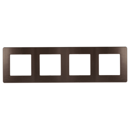 Рамка для розеток и выключателей ЭРА Серия 12 12-5104-13 на 4 поста, Сатин, бронза