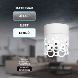 Светильник настенно-потолочный спот ЭРА OL49 WH GX53 IP20 белый