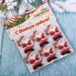 Прищепки декоративные «Дед Мороз» 4 см (набор 6 шт)