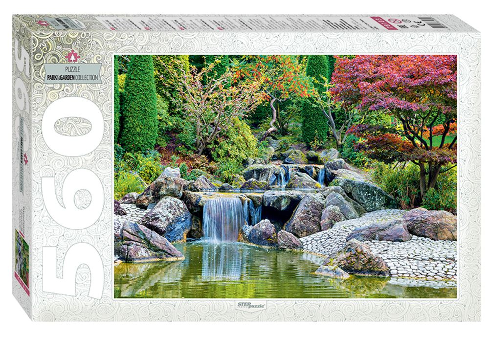 Steppuzzle  Пазлы   560 78103 Каскадный водопад в японском саду