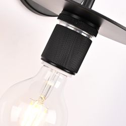 Бра Rh Utilitaire Knurled Disk Shade Sconce Black By Imperiumloft