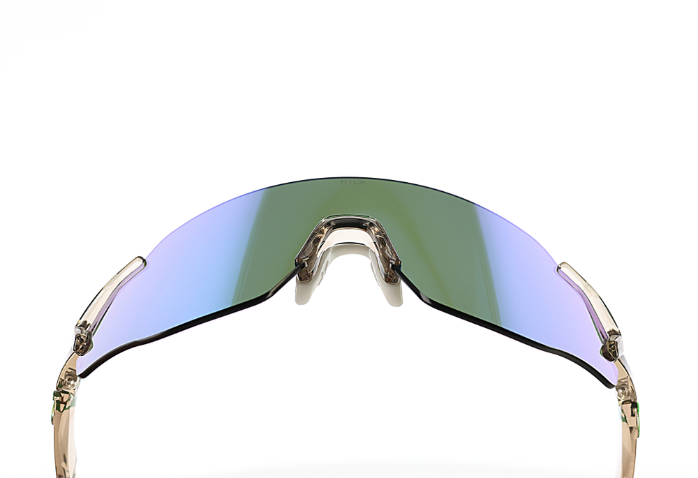Спортивные очки с диоптриями HILX Savage (L) Shiny Crystal Grey Green / Green Lens