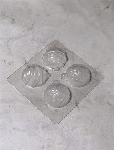 Форма для шоколада "Новогодние шары Волны и салют"