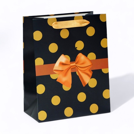 Пакет ламинированный « Горох на черном», MS 18 × 23 × 10 см 10318166