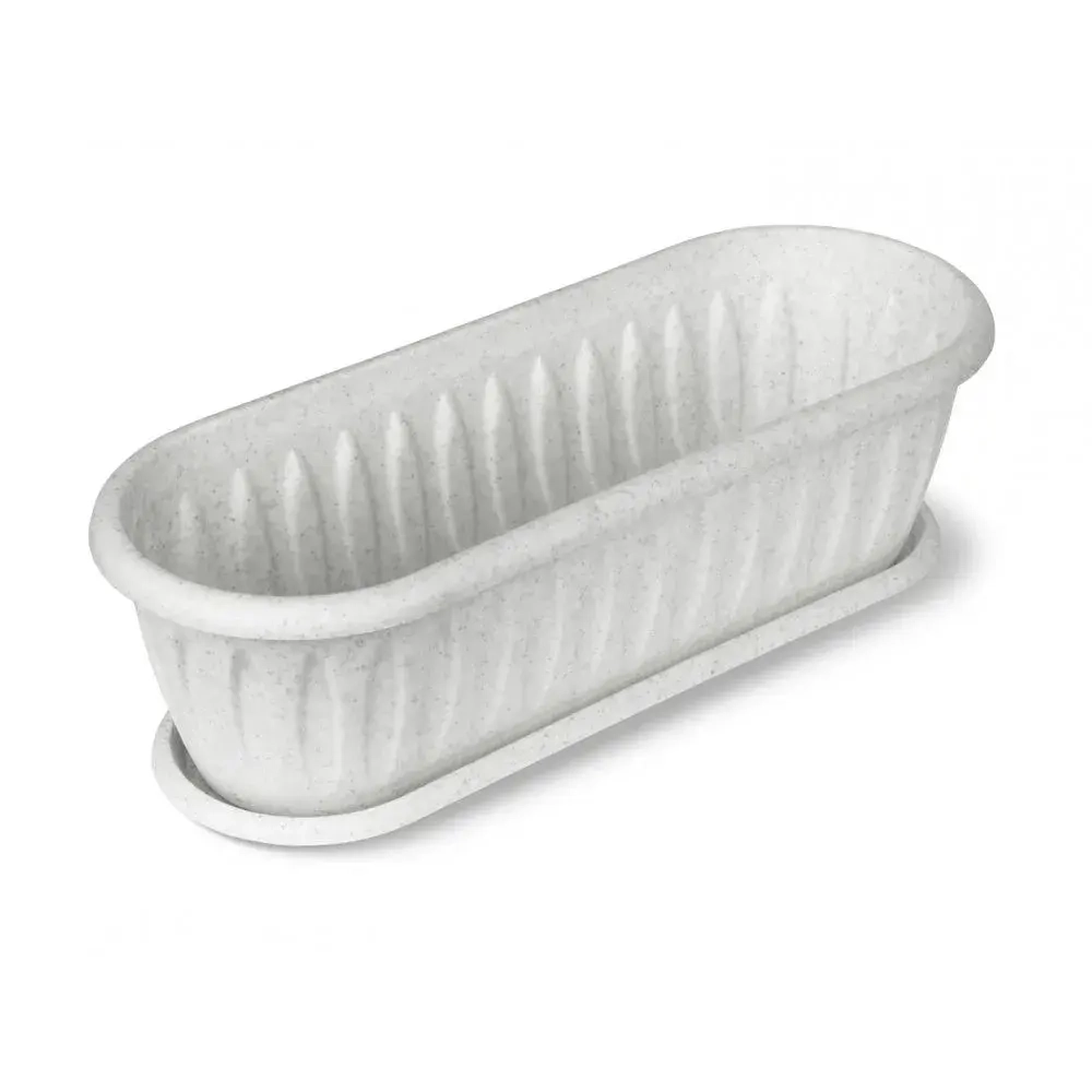 Кактусница Фелиция мрамор с поддоном (комплект 24 шт)