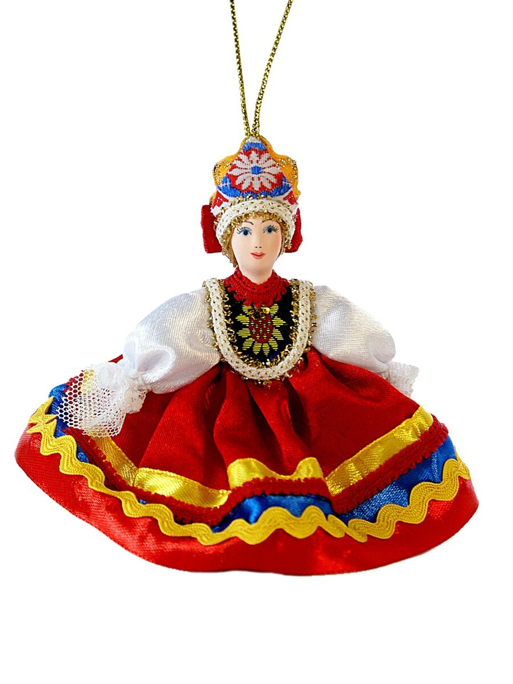 Кукла-подвеска в русском костюме Плясунья