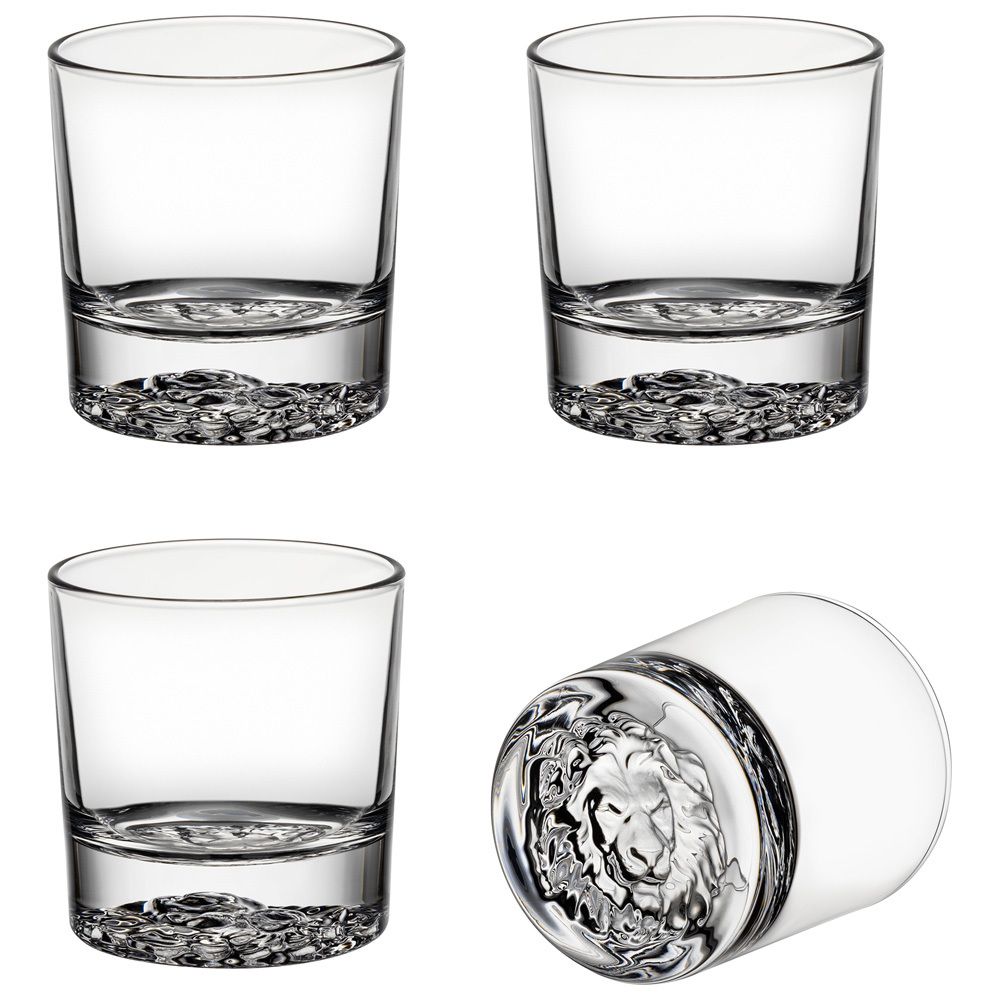 НАБОР СТАКАНОВ ДЛЯ ВИСКИ "LION", 4 ШТ/310 МЛ