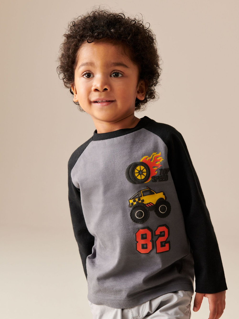 Лонгслив для мальчика Next 642-580, 3 шт., Серый, Красный, Белый