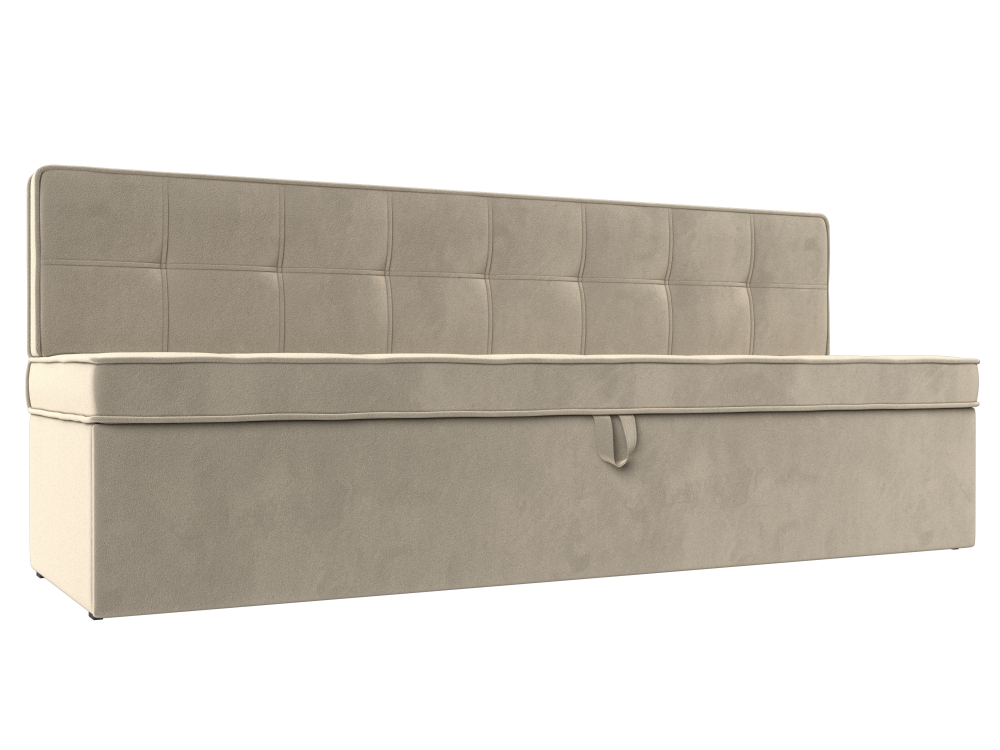 Диван кухонный прямой Техас, Бежевый, Микровельвет, 113103