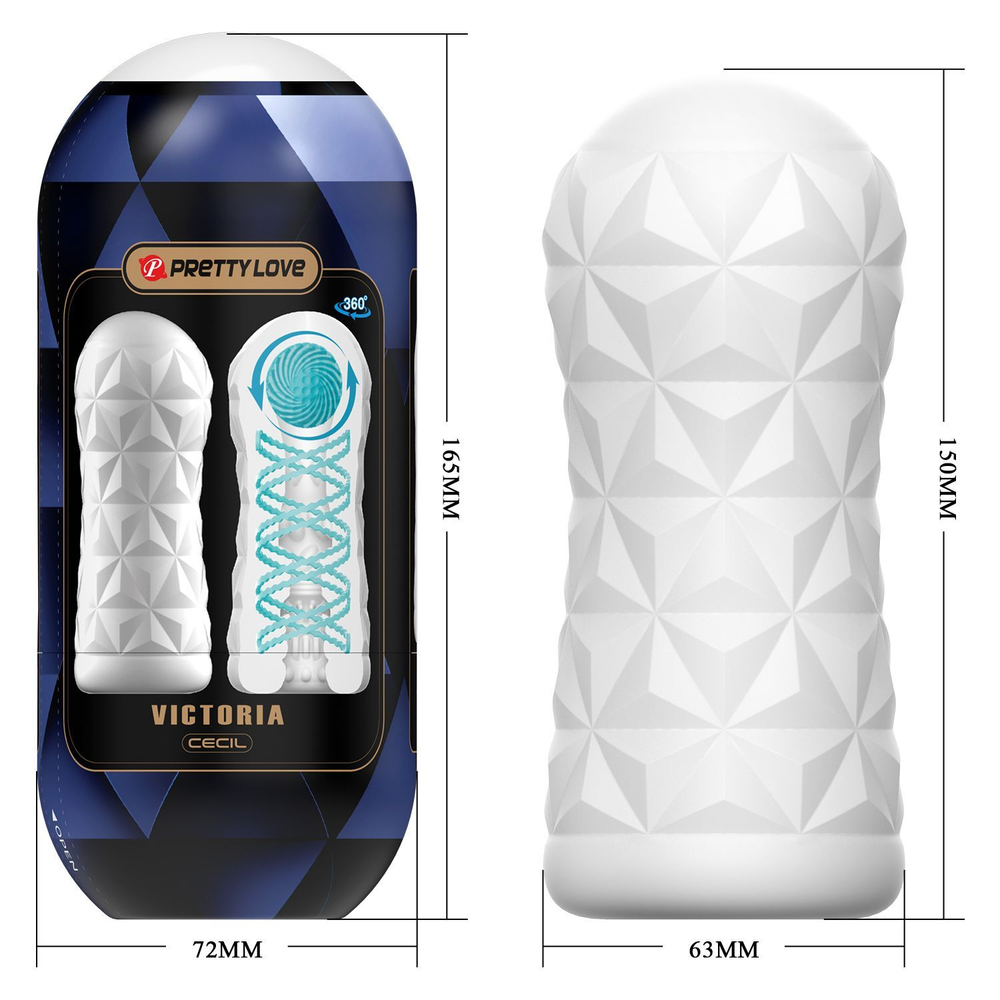 Мастурбатор Baile Pretty Love Victoria – ребристый, 15 см