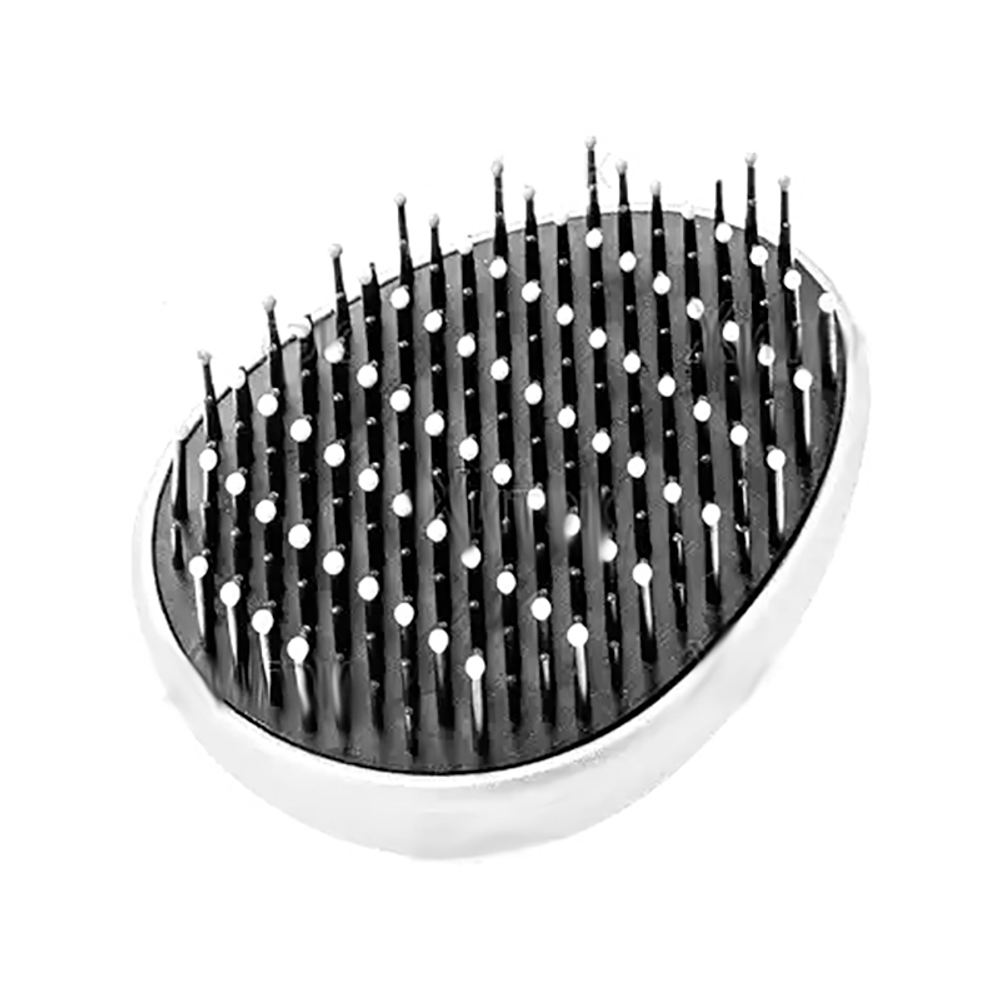 Щетка массажная Harizma D’tangler h10644-17 (нейлоновые штифты, серебро)