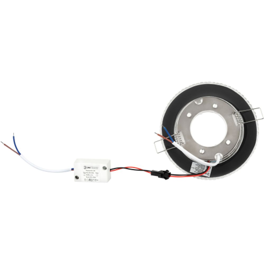 Светильник встраиваемый cо светодиодной подсветкой ЭРА DK LD23 SL/WH под лампу GX53 прозрачный