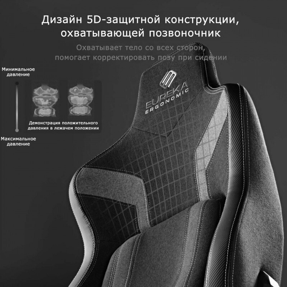 Компьютерное кресло (для геймеров) Eureka Python II, синий (ERK-GC08-BU)