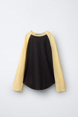 ZARA X PUKAS ФУТБОЛКА PUKAS SURF С РУКАВАМИ РЕГЛАН, ЖЕЛТЫЙ