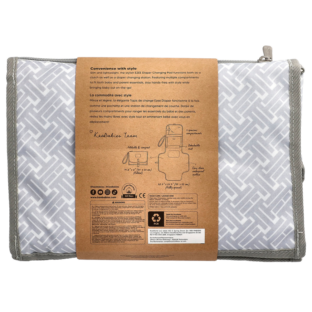 KeaBabies, Ezee, подгузник для младенцев, серый, 1 шт.