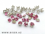 evoli 4428 Square Fancy Stone - Rose