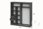 Шкаф-купе №25 2,0 Блэк ЛАЙТ