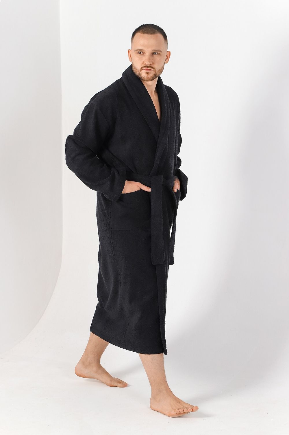 Халат мужской Комфорт-4 Виотекс ЧЁРНЫЙ