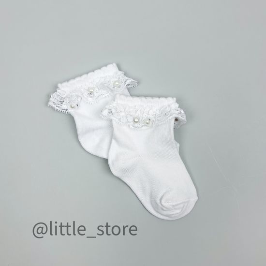 Носочки хлопковые "Нарядные" Белые