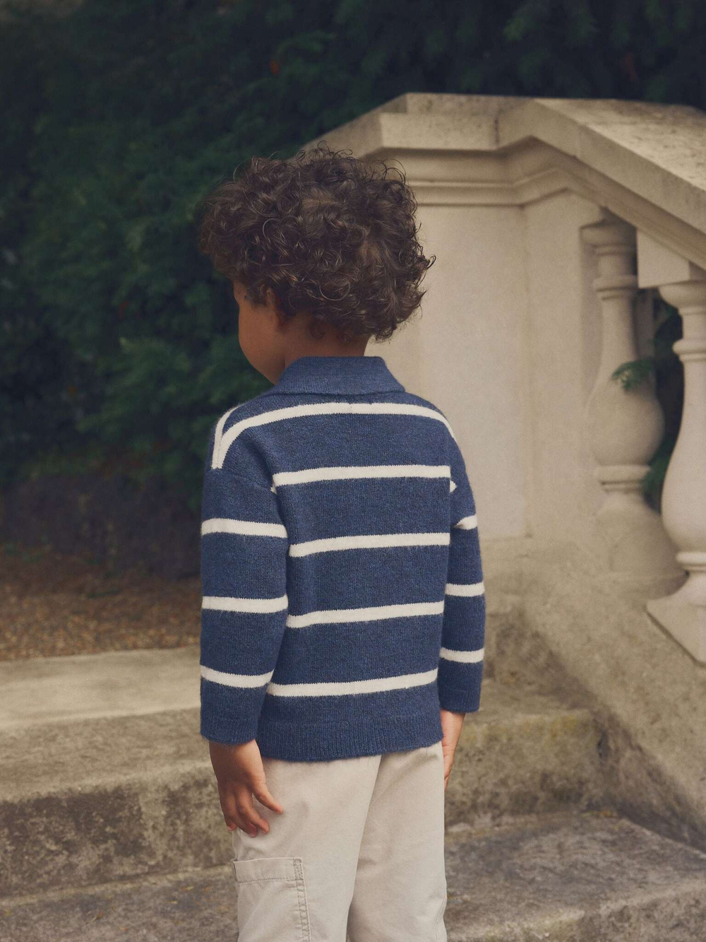 Поло с длинным рукавом для мальчика Next 949-247, Темно-синий