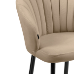 Барный стул Woodville Бэнбу velutto 05, черный, ножки черные