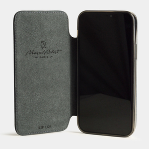 Чехол Benoit для iPhone 12 Pro Max из кожи теленка синего цвета